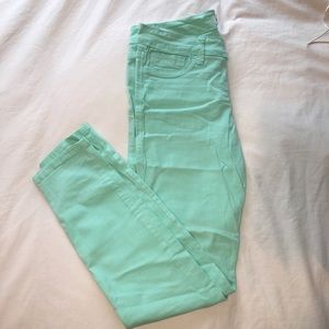 Turquoise jeans
